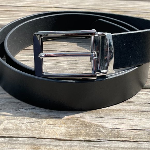 Men's Handmade Leather Belt Black Size 43/44 Handmade in Pakistan - Picture 2 of 14